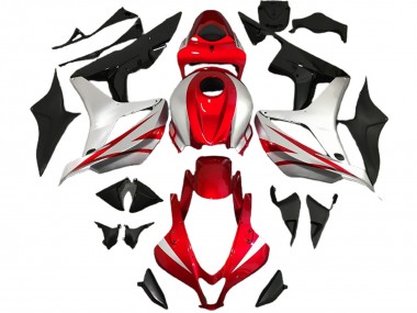 Carenados Moto Honda CBR600RR 2007-2008 - Plata Rojo Negro Brillante OEM Estilo Asequibles