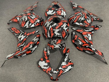 Carenados Moto Honda CBR600RR 2009-2012 - Rojo Gris Camouflage Asequibles