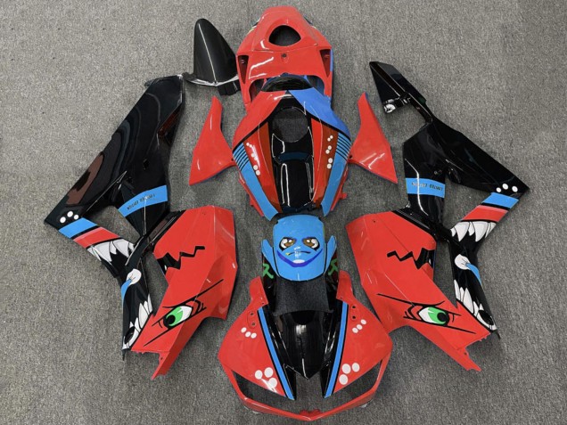 Carenados Moto Honda CBR600RR 2013-2023 - Rojo Azul Negro Brillante Tiburón Asequibles