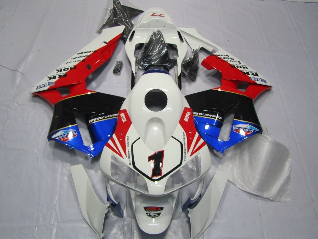 Carenados Moto Honda CBR600RR 2003-2004 - Blanco Rojo Azul Negro Brillante EuroBet Asequibles