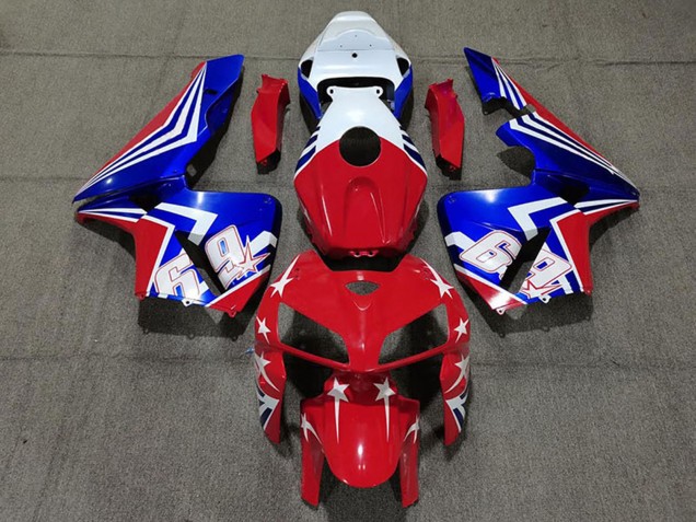 Carenados Moto Honda CBR600RR 2005-2006 - Blanco Rojo Azul 69 Asequibles