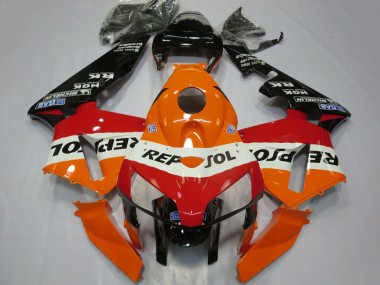 Carenados Moto Honda CBR600RR 2005-2006 - Naranja Blanco Rojo Negro Brillante Repsol Asequibles