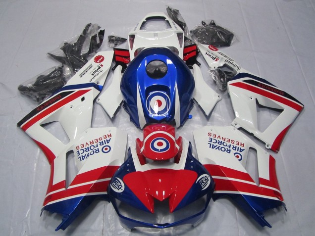 Carenados Moto Honda CBR600RR 2013-2023 - Blanco Rojo Azul Royal Air Force Asequibles