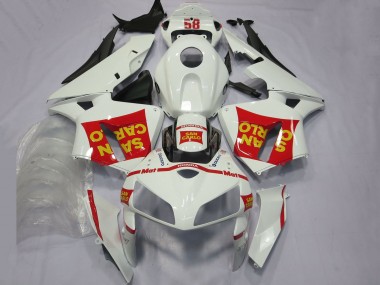 Carenados Moto Honda CBR600RR 2005-2006 - Blanco Rojo Amarillo San Carlo 58 Asequibles