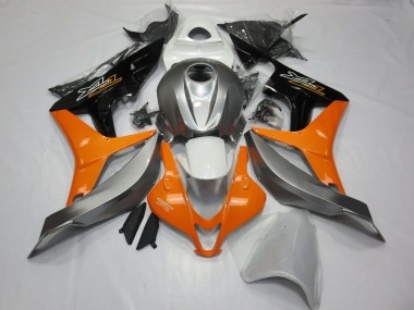 Carenados Moto Honda CBR600RR 2007-2008 - Plata Naranja Negro Brillante Asequibles