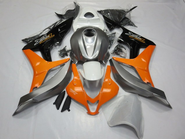 Carenados Moto Honda CBR600RR 2007-2008 - Plata Naranja Negro Brillante Asequibles