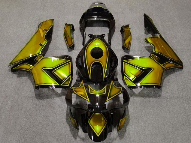 Carenados Moto Honda CBR600RR 2003-2004 - Oro Negro Brillante Asequibles