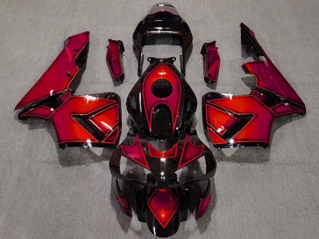Carenados Moto Honda CBR600RR 2003-2004 - Rojo Negro Brillante Asequibles