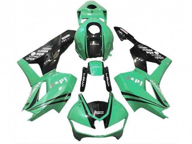 Carenados Moto Honda CBR600RR 2013-2023 - Verde Negro Brillante Asequibles