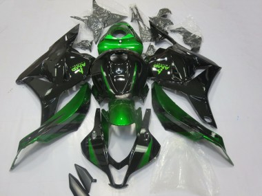 Carenados Moto Honda CBR600RR 2009-2012 - Verde Negro Brillante Asequibles