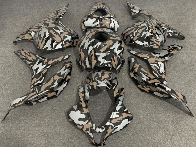 Carenados Moto Honda CBR600RR 2009-2012 - Tan Plata Camouflage Asequibles
