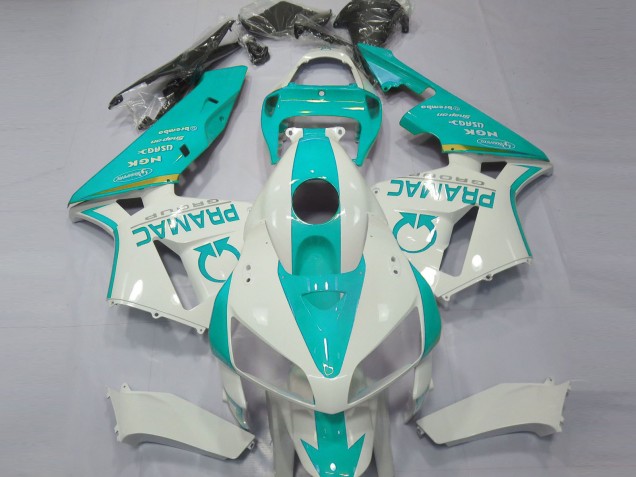 Carenados Moto Honda CBR600RR 2005-2006 - Blanco Azul Verdoso Pramac Asequibles