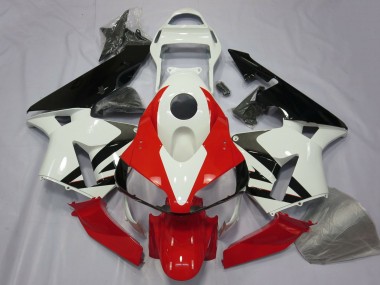 Carenado Moto Honda CBR600RR 2003-2004 - Blanco Rojo Negro Brillante Asequibles