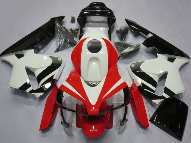 Carenados Moto Honda CBR600RR 2003-2004 - Blanco Rojo Negro Brillante OEM Estilo Asequibles