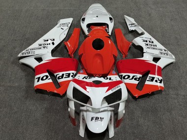 Carenados Moto Honda CBR600RR 2005-2006 - Naranja Blanco Rojo Negro Brillante Repsol Estilo Asequibles