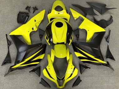 Carenados Moto Honda CBR600RR 2007-2008 - Amarillo Negro Mate OEM Estilo Asequibles
