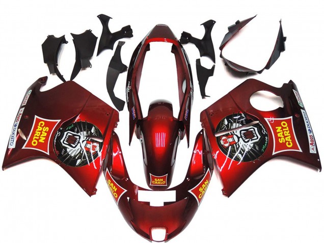 Carenados Moto Honda CBR1100XX Blackbird 1996-2007 - Rojo Amarillo San Carlo Asequibles
