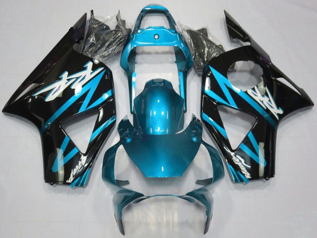 Carenados Moto Honda CBR954RR 2002-2003 - Azul Claro Negro Brillante Asequibles