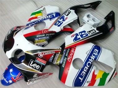 Carenados Moto Honda CBR250RR 1990-1998 - Blanco Azul Rojo Amarillo Verde Carrera EuroBet Lee Asequibles