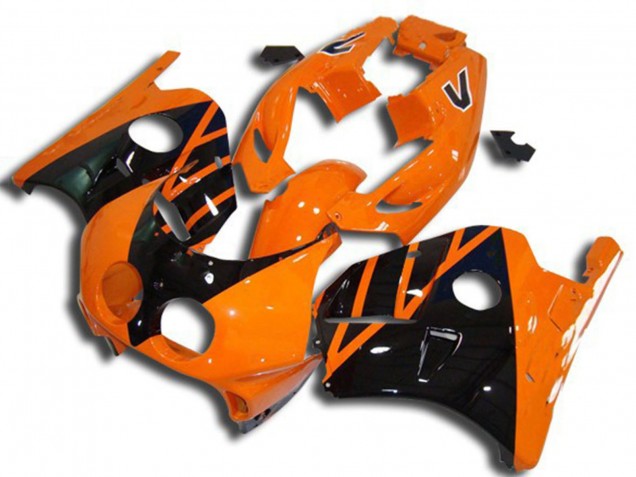 Carenados Moto Honda CBR250RR 1990-1998 - Naranja Negro Brillante Asequibles