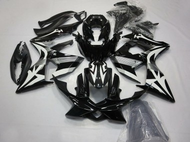 Carenados Moto Suzuki GSXR 1000 2009-2016 - Negro Brillante Blanco Asequibles
