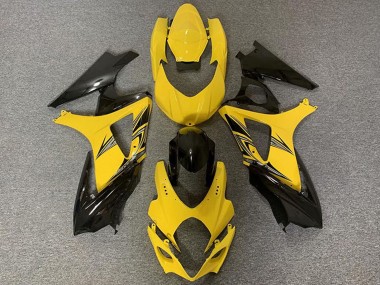 Carenados Moto Suzuki GSXR 1000 2007-2008 - Amarillo Negro Brillante Asequibles