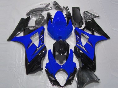 Carenado Moto Suzuki GSXR 1000 2007-2008 - Azul Negro Brillante Asequibles