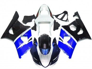 Carenados Moto Suzuki GSXR 1000 2003-2004 - Blanco Azul Negro Brillante Asequibles
