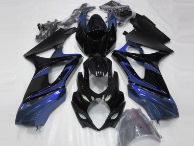 Carenados Moto Suzuki GSXR 1000 2007-2008 - Azul Negro Brillante Asequibles