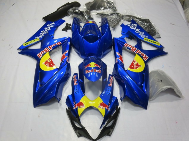 Carenados Moto Suzuki GSXR 1000 2007-2008 - Azul Amarillo Rojo Bull Asequibles