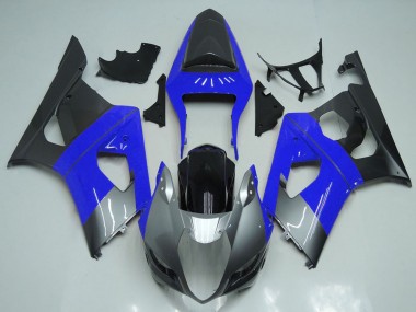 Carenados Moto Suzuki GSXR 1000 2003-2004 - Azul Plata Negro Asequibles