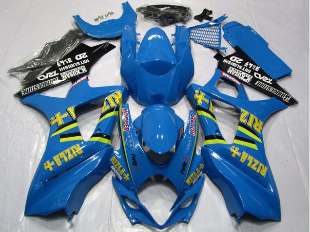Carenado Moto Suzuki GSXR 1000 2007-2008 - Azul Oro Negro Rizla Asequibles