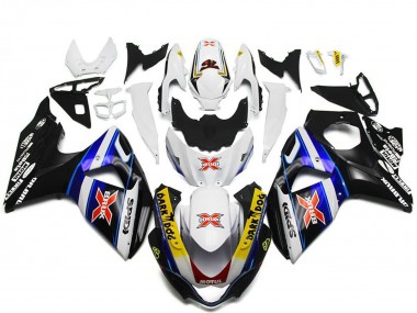 Carenados Moto Suzuki GSXR 1000 2009-2016 - Blanco Azul Negro SPIDI Dark Dog Asequibles