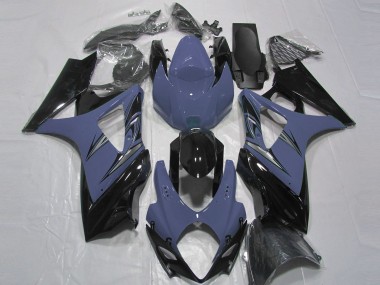 Carenados Moto Suzuki GSXR 1000 2007-2008 - Azul Oscuro Negro Brillante Asequibles