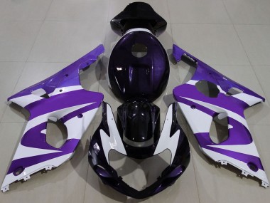 Carenados Moto Suzuki GSXR 1000 2000-2002 - Púrpura Blanco Negro Asequibles
