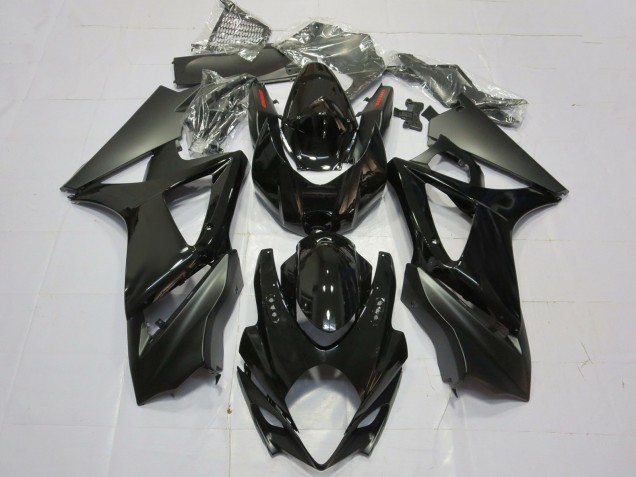 Carenados Moto Suzuki GSXR 1000 2007-2008 - Negro Brillante Negro Mate Plain Asequibles