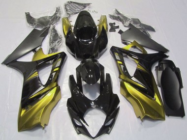 Carenados Moto Suzuki GSXR 1000 2007-2008 - Negro Brillante Amarillo Asequibles