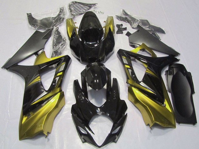 Carenados Moto Suzuki GSXR 1000 2007-2008 - Negro Brillante Amarillo Asequibles