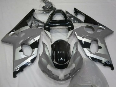 Carenados Moto Suzuki GSXR 1000 2000-2002 - Gris Plata Negro Brillante OEM Estilo Asequibles