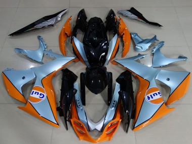 Carenados Moto Suzuki GSXR 1000 2009-2016 - Azul Claro Naranja Negro Gulf Asequibles