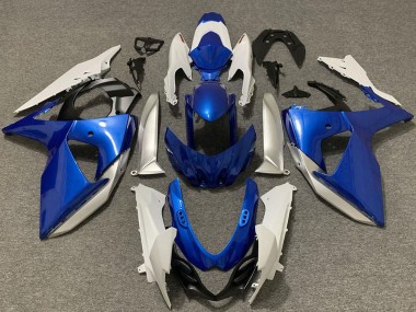 Carenados Moto Suzuki GSXR 1000 2009-2016 - Blanco Plata Azul Asequibles