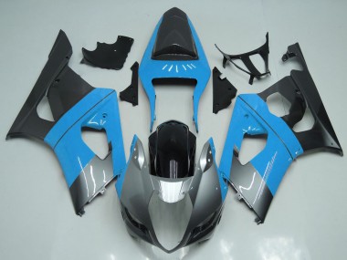 Carenados Moto Suzuki GSXR 1000 2003-2004 - Azul Claro Plata Negro Asequibles