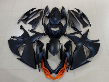 Carenados Moto Suzuki GSXR 1000 2009-2016 - Negro Mate Naranja Asequibles