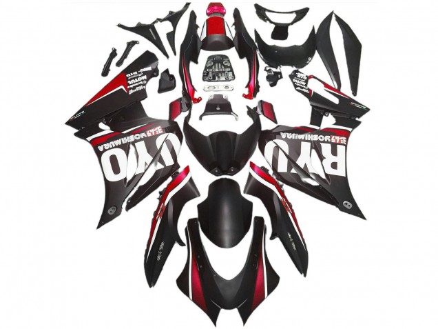 Carenados Moto ABS Suzuki GSXR 1000 2017-2025 - Negro Mate Rojo Asequibles