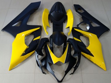 Carenados Moto Suzuki GSXR 1000 2005-2006 - Negro Mate Amarillo Asequibles