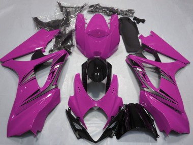 Carenados Moto Suzuki GSXR 1000 2007-2008 - Rosa Negro Brillante OEM Estilo Asequibles