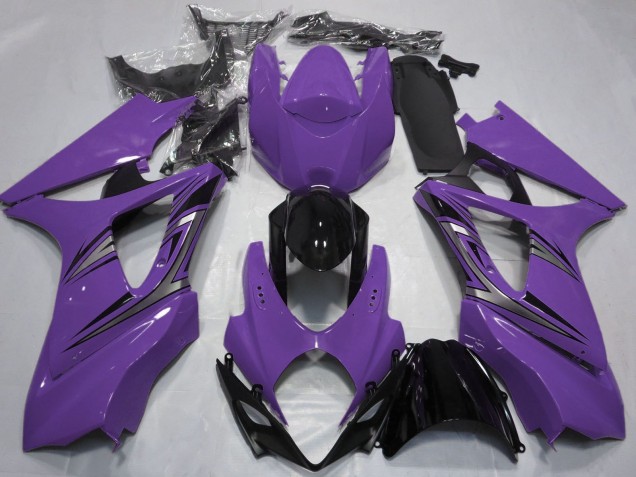 Carenados Moto Suzuki GSXR 1000 2007-2008 - Púrpura Negro Brillante OEM Estilo Asequibles