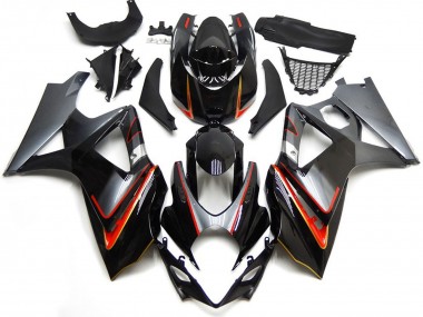 Carenados Moto Suzuki GSXR 1000 2007-2008 - Negro Brillante Rojo Plata Asequibles