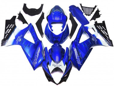 Carenados Moto Suzuki GSXR 1000 2007-2008 - Azul Blanco Negro Corona Asequibles