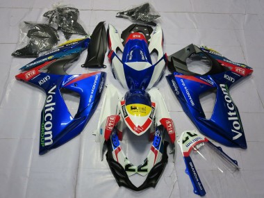 Carenados Moto Suzuki GSXR 1000 2009-2016 - Blanco Azul Amarillo Rojo Voltcom 22 Asequibles